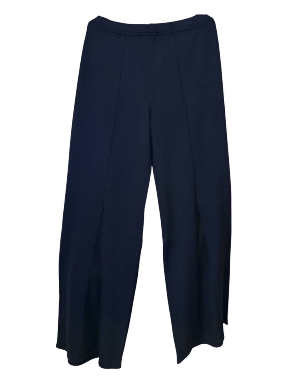 NWT “RARE” St. John Black Evening Santana Knit Pants w Mesh Panel Sz 12